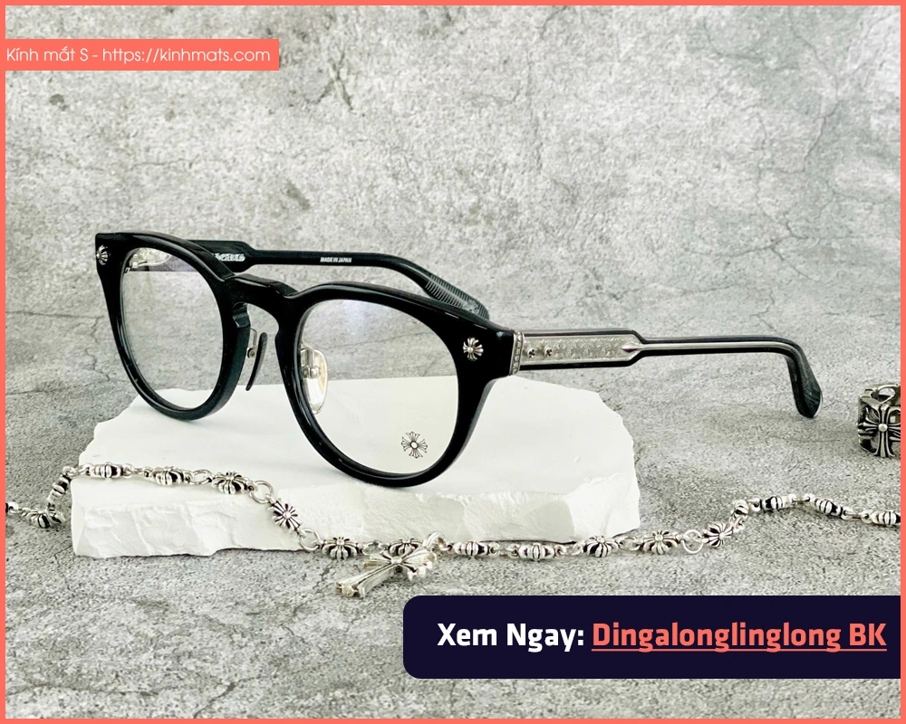 Kính Chrome Hearts DINGALONGLINGLONG BK