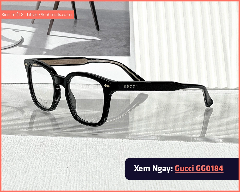 Kính Gucci GG0184 Đen
