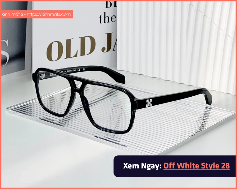Kính Off White Style 28 Đen