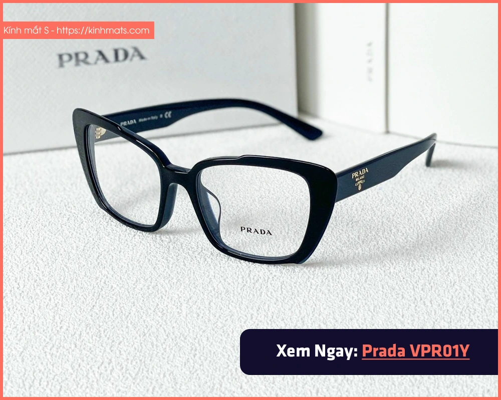 Kính Prada VPR01Y Xanh Đen