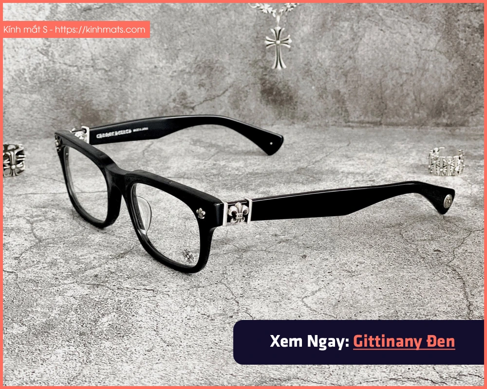 Kính Chrome Hearts GITTINANY Đen