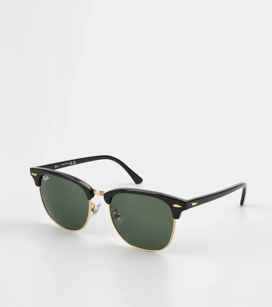 RayBan RB3016 Clubmaster Classic Black On Gold
