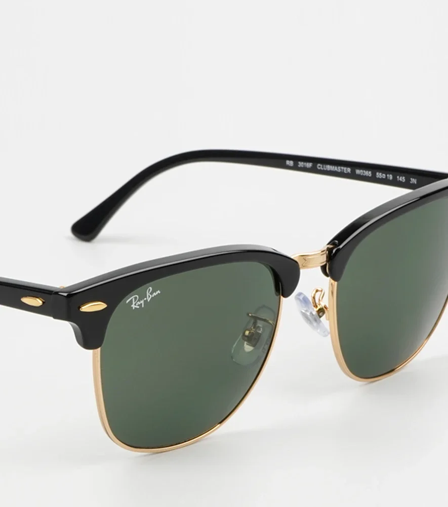RayBan RB3016 Clubmaster Classic Black On Gold