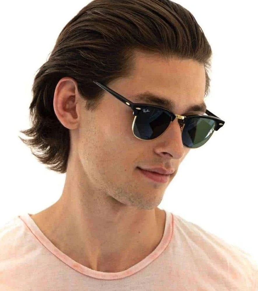 RayBan RB3016 Clubmaster Classic Black On Gold