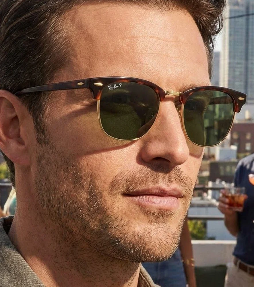 Kính RayBan RB3016 Clubmaster Classic Tortoise On Gold 4 Kính RayBan RB3016 Clubmaster Classic Tortoise On Gold