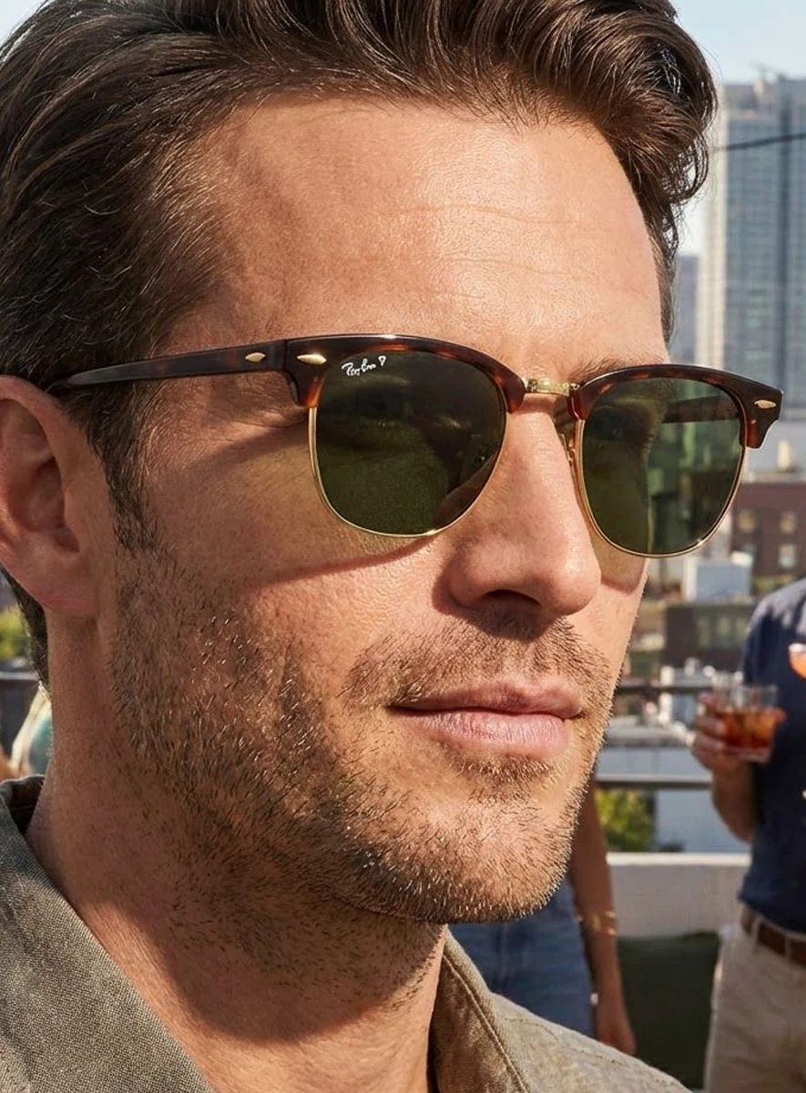 rayban-rb3016-clubmaster-classic-tortoise-on-gold-4 Kính RayBan RB3016 Clubmaster Classic Tortoise On Gold